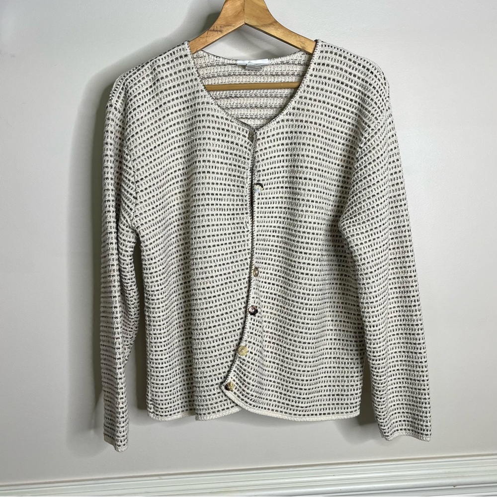 VTG Croft and Barrow Pearl button cardigan 100% cotton size XL; missing button‎